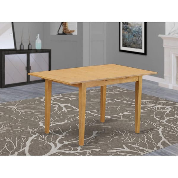 HOME IMPORTS EMPORIUM Oak Finish Wooden Top 32 in. x 54 in. 4-Leg Rectangle Dining Table - Seats 4