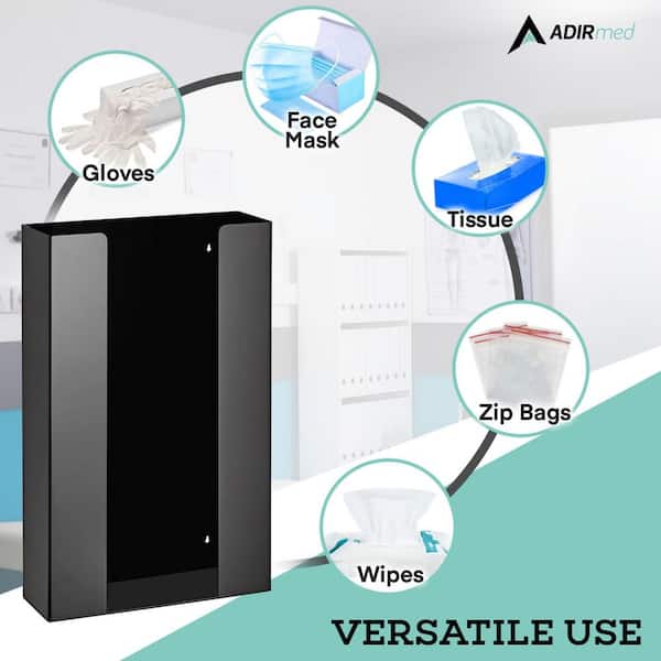 Triple Box Capacity Wall Mount Acrylic Glove Box Dispenser