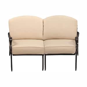 Edington All Aluminum Curved Patio Love Seat Sectional with Bare Cushions