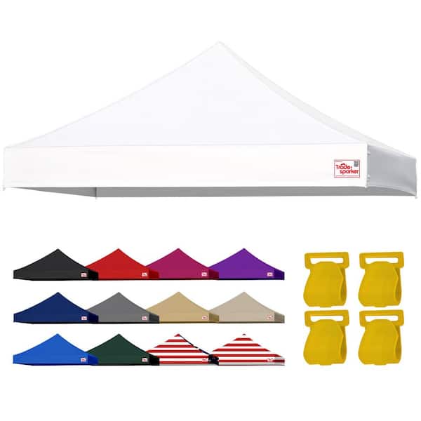 USA Pop Up 10 ft. x 10 ft. Replacement Canopy Tent Top Cover, Instant Ez Canopy Top Cover ONLY(White