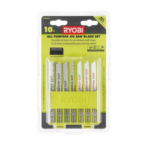 RYOBI All Purpose Jig Saw Blade Set (10Piece) A14AK101