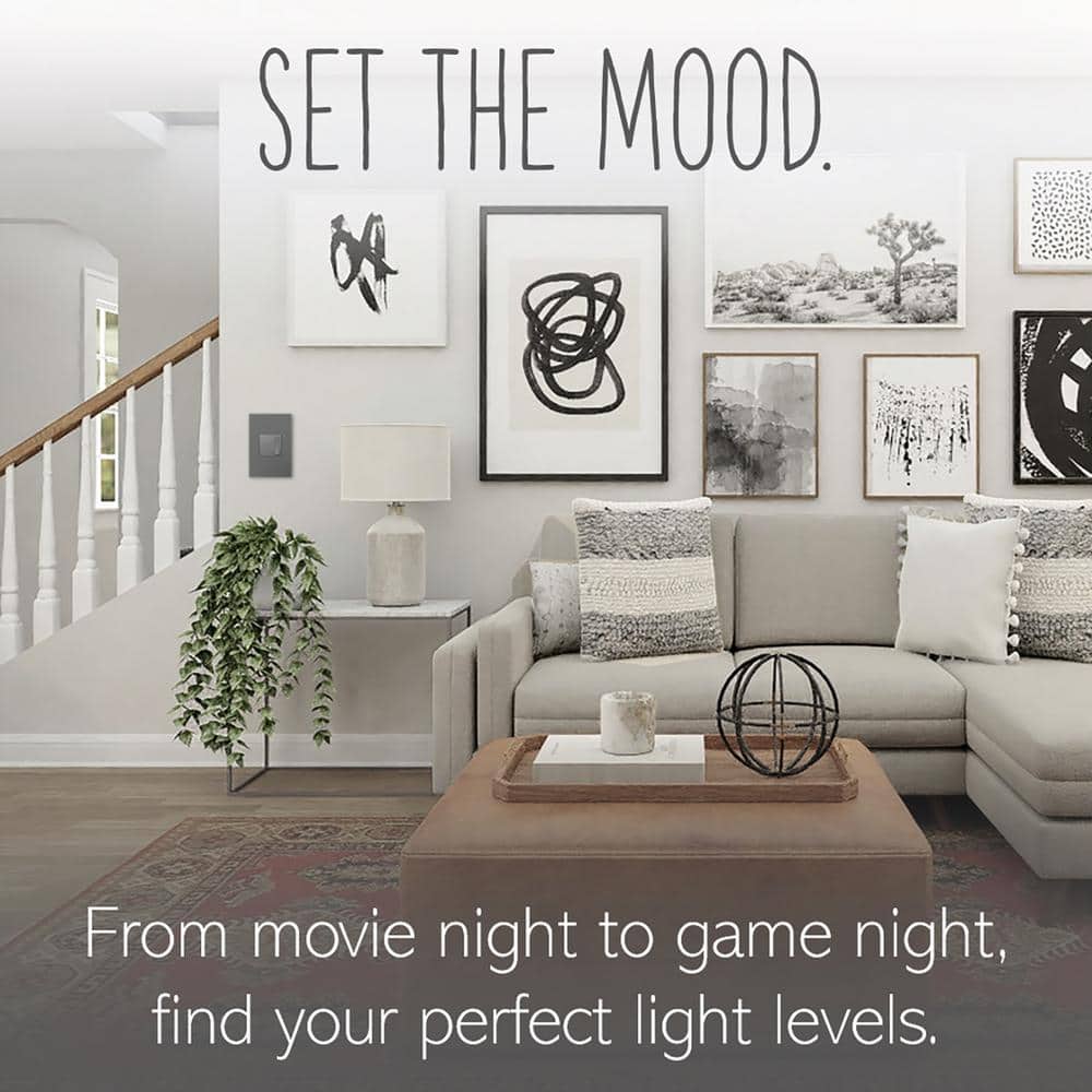 Magnesium Finish Smart Dimmer Switch with Soft Tap Technology