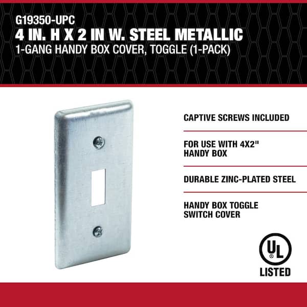 Southwire 4 in. H x 2 in W. Steel Metallic, Single Toggle