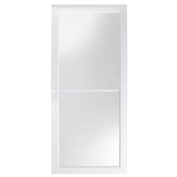 Andersen 3000 Series 32 in. x 80 in. White Left-Hand Full View Retractable Aluminum Storm Door