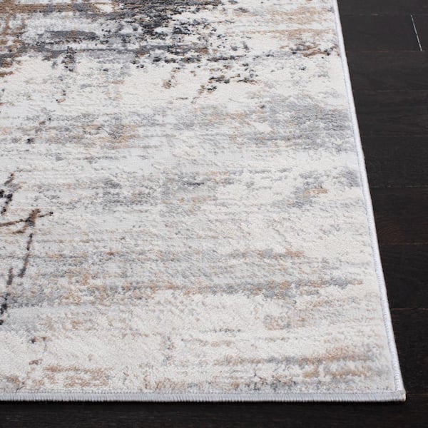 SAFAVIEH Amelia Ivory/Gray 9 ft. x 12 ft. Abstract Area Rug
