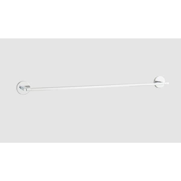 SIGNATURE HARDWARE Drea 24 in. Wall Mounted Towel Bar in Chrome