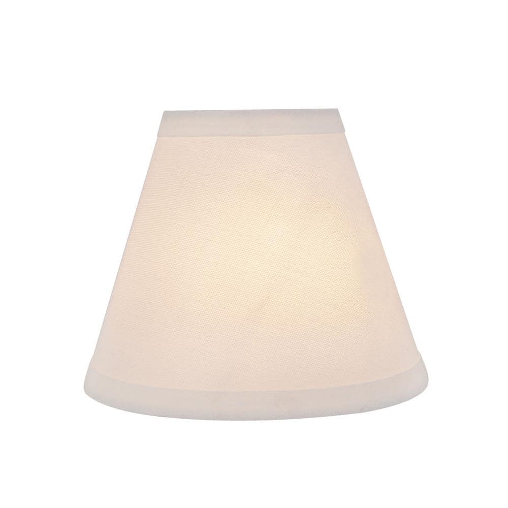 Off-White Linen Empire Lamp Shades for Chandeliers, Set of 6