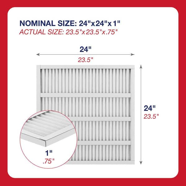 AAF Flanders 24 in. x 24 in. x 1 in. Perfect Pleat MERV 8 Self