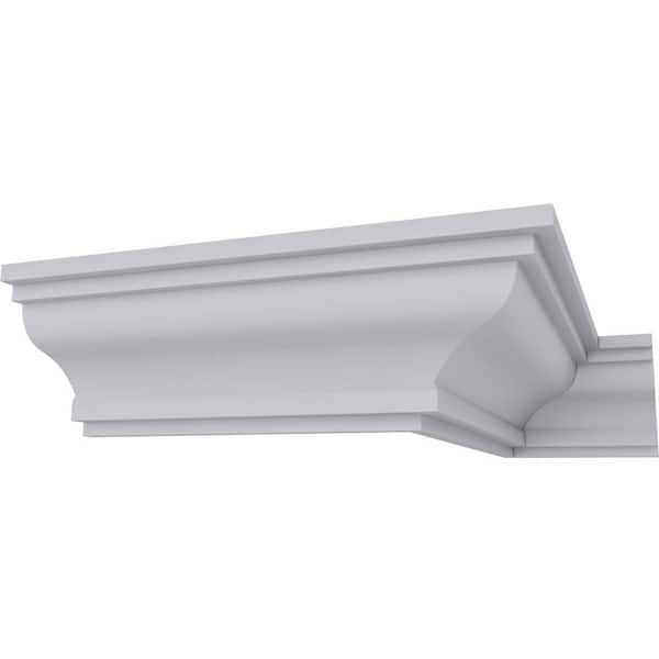 Ekena Millwork SAMPLE - 2-1/2 in. x 12 in. x 2-3/4 in. Polyurethane Artis Smooth Crown Moulding