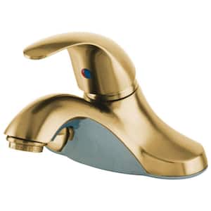 Legacy 4 in. Centerset Single-Handle Bathroom Faucet in Polished Brass
