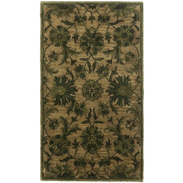 SAFAVIEH Antiquity Olive/Green 2 ft. x 4 ft. Floral Area Rug