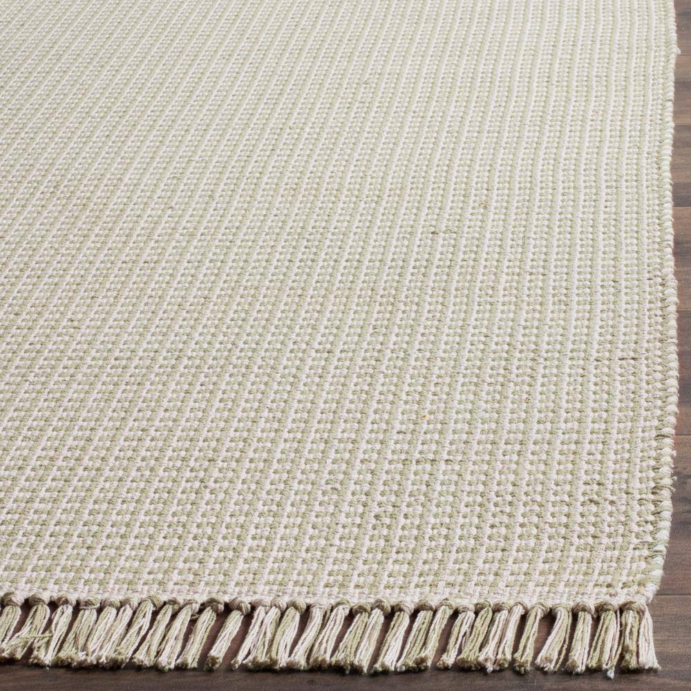 Handwoven Ivory Cotton Flatweave 54"x16" Decorative Rug