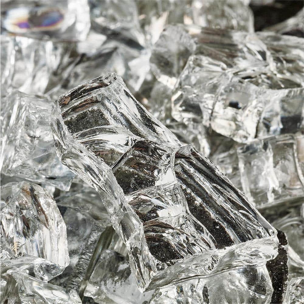 White Cloud Reflective Fire Glass for Fire Pits, 1/2 inch, 10 lbs