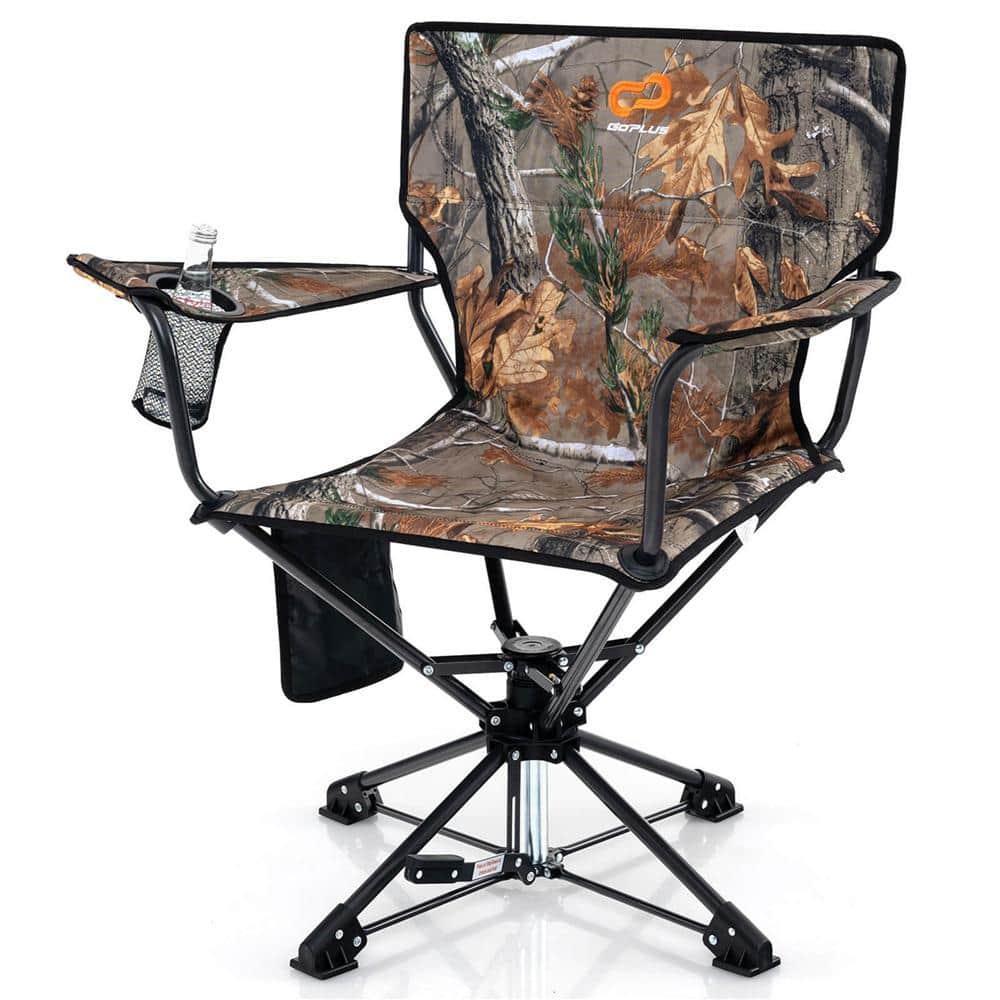 その他 HUNTING CHAIR SMALL Costway 360° Swivel Hunting Chair with Mesh Cup Holder and Storage