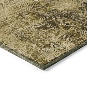 Chantille ACN559 Brown 1 ft. 8 in. x 2 ft. 6 in. Machine Washable Indoor/Outdoor Geometric Area Rug