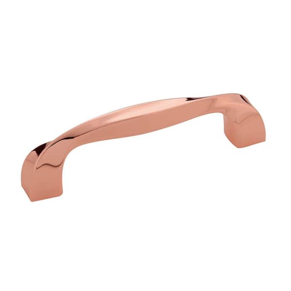 HICKORY HARDWARE Twist 3-3/4 in. 96 mm Center-to-Center Polished Copper Cabinet Door/Drawer Pull