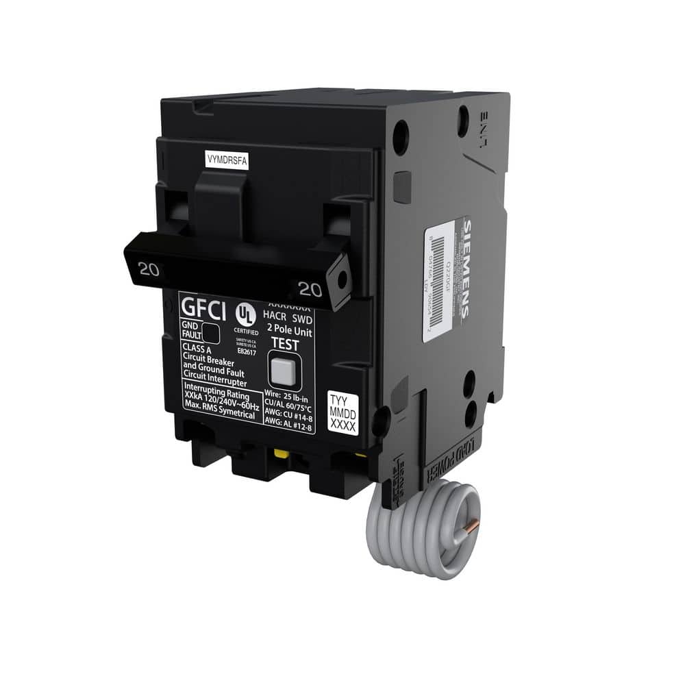 Siemens QPFB 20 Amp 2-Pole GFCI Circuit Breaker Q220GFP - The Home