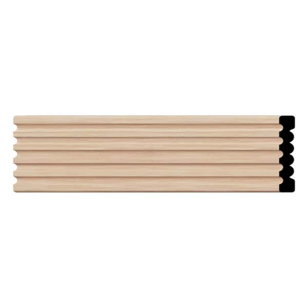 WM338 0.56 in. D x 3.38 in. W x 96 in. L Wood Red Oak Chair Rail Moulding