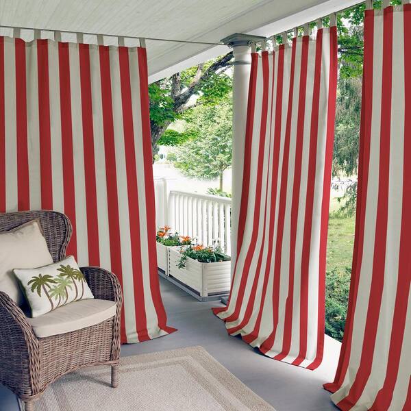 Elrene Highland Stripe Indoor/Outdoor Window Curtain