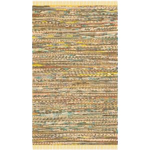 Rag Rug Yellow/Multi Doormat 3 ft. x 5 ft. Gradient Striped Area Rug