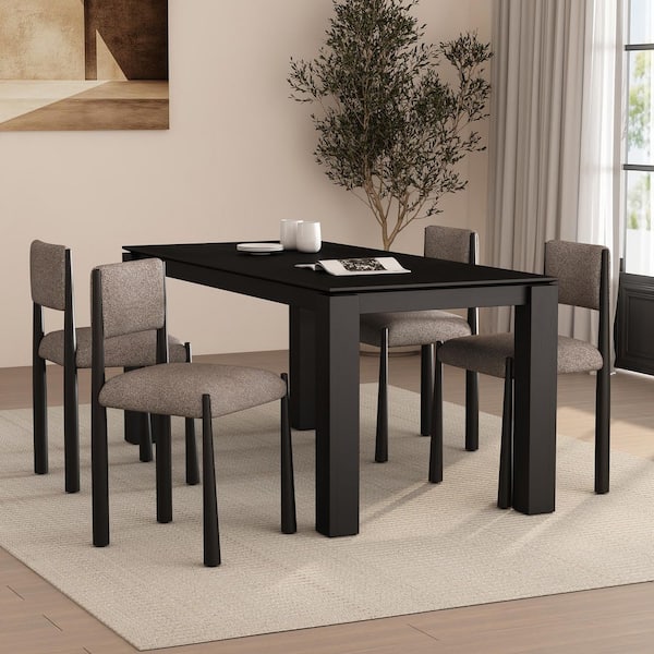 Lennor Mid-Century Modern Mushroom Boucle Upholstered Dining Side Chair (Set of 2)