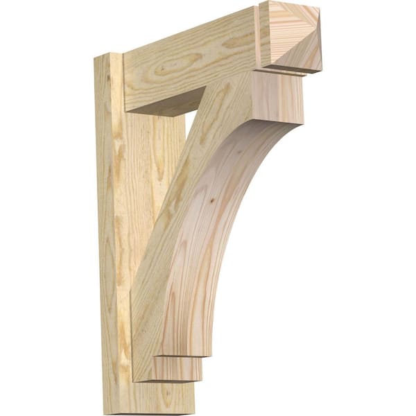Ekena Millwork 6 in. x 24 in. x 20 in. Douglas Fir Imperial Arts and Crafts Rough Sawn Outlooker