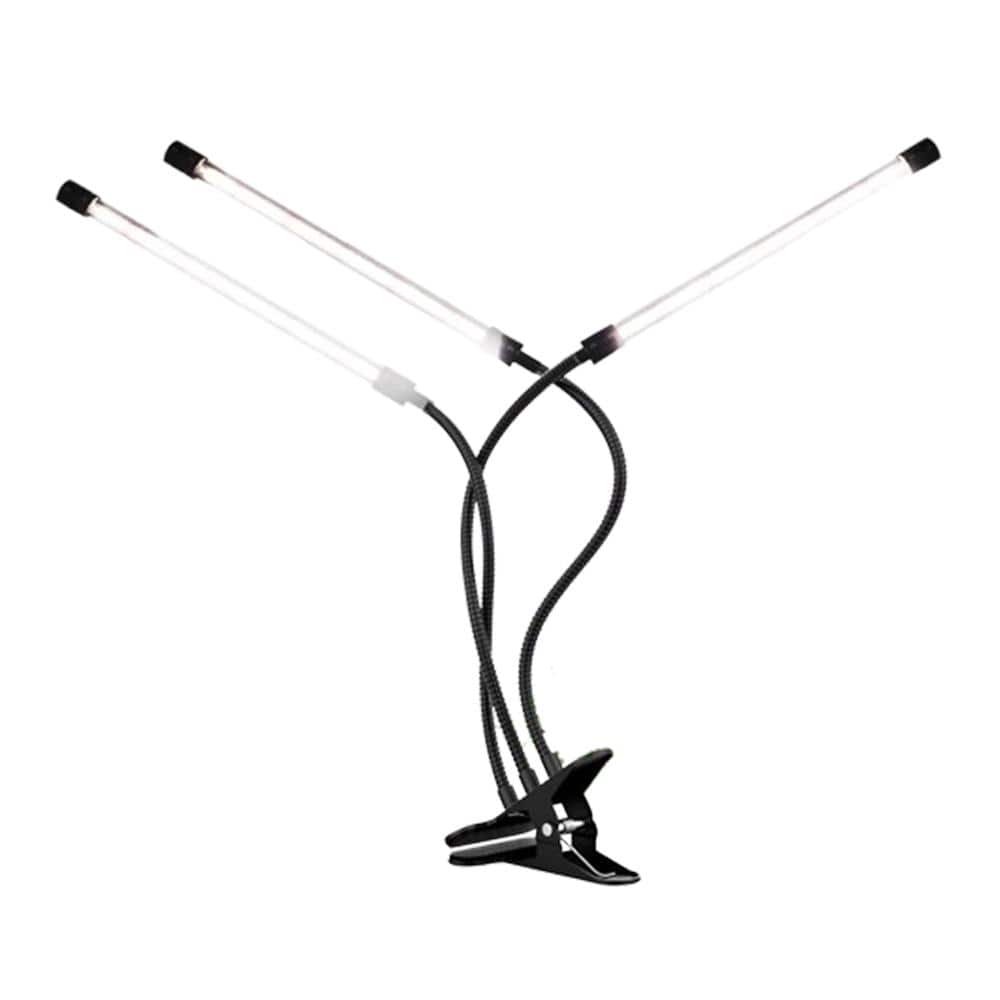 75-Watt LED Adjustable Gooseneck Grow Light with 6000K Sunlight White, 4/8/