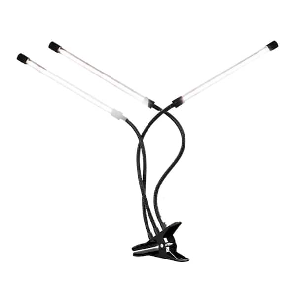 Ahfiwaso 75-Watt LED Adjustable Gooseneck Grow Light with 6000K Sunlight White, 4/8/12H Timer & 5 Dimmable Levels, Black