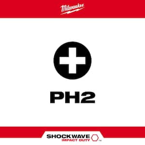 SHOCKWAVE Impact Duty 1 in. Phillips Reduced #2 Alloy Steel Insert Bit (2-Pack)