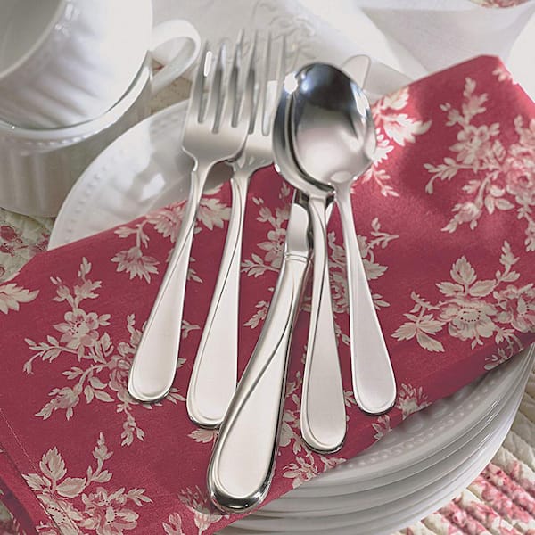 Flight 45-Piece Silver 18/0 Stainless Steel Flatware Set (Service for 8)