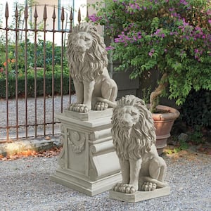 Mansfield Manor Lion Sentinel Statue Set (2-Piece)
