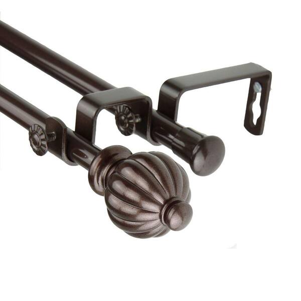 Rod Desyne 28 In 48 Pumpkin Double Curtain 5702 287d 48 In Pumpkin Double Curtain Rod 5702 287d, Home Depot Curtain Rod Installation