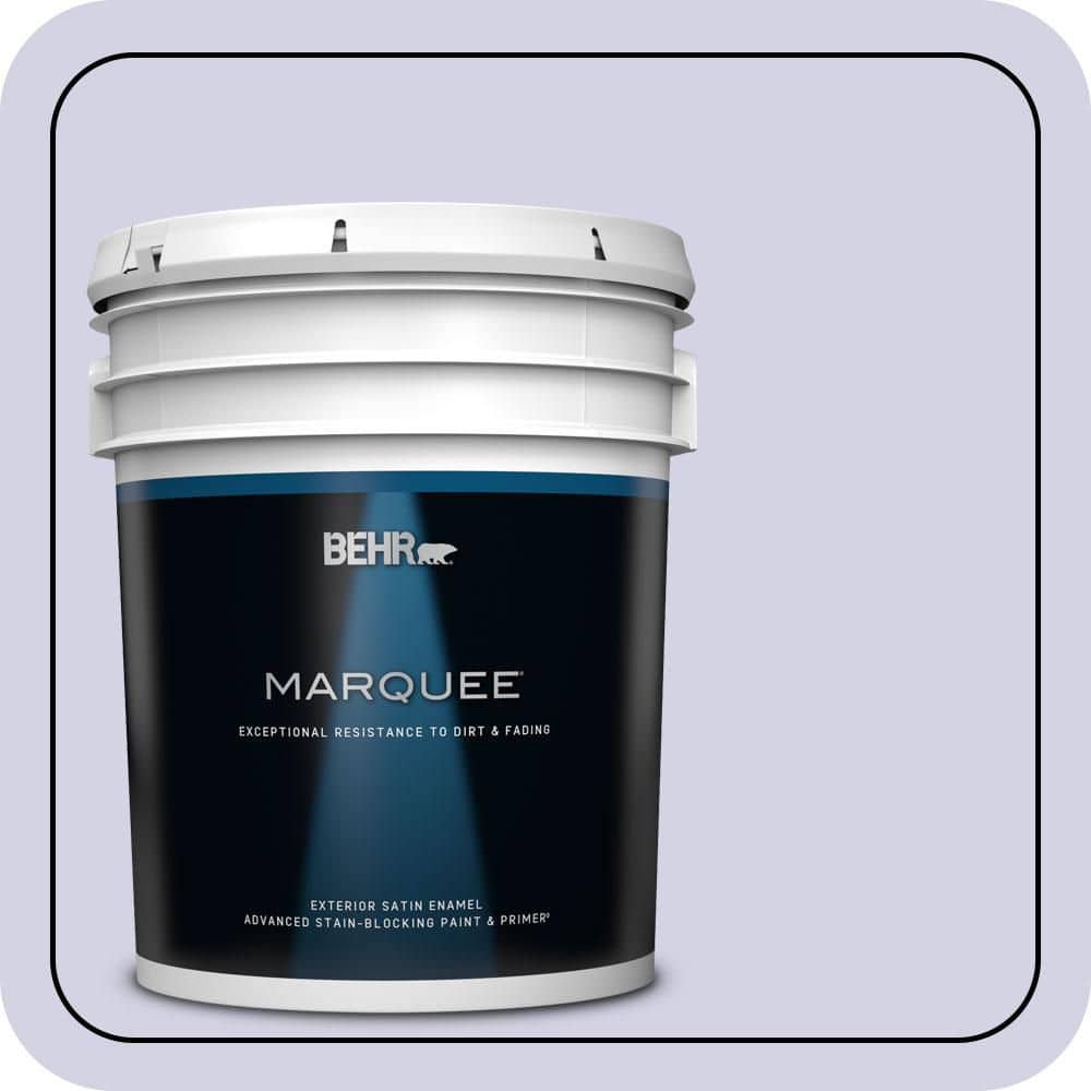 BEHR MARQUEE 5 gal. #M550-2 Lavender Memory Satin Enamel Exterior Paint ...