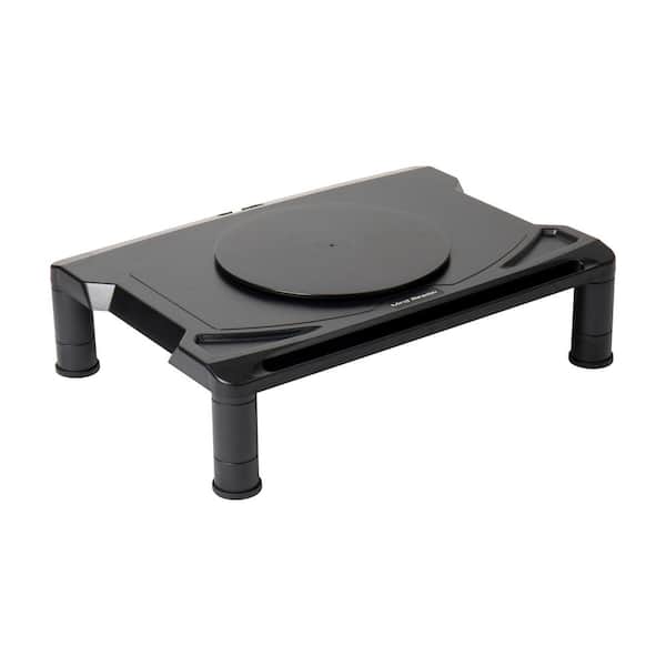 Mind Reader Extra Wide Adjustable Monitor Risers, Black