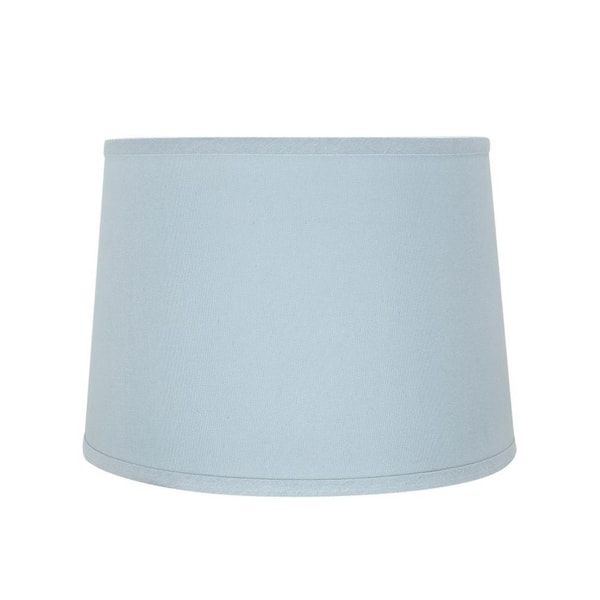 14 in. x 10 in. Light Blue Hardback Empire Lamp Shade