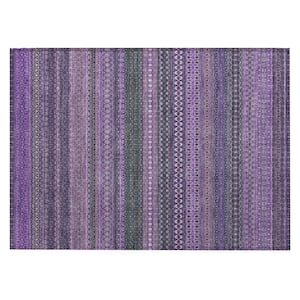 Chantille ACN527 Purple 1 ft. 8 in. x 2 ft. 6 in. Machine Washable Indoor/Outdoor Geometric Area Rug