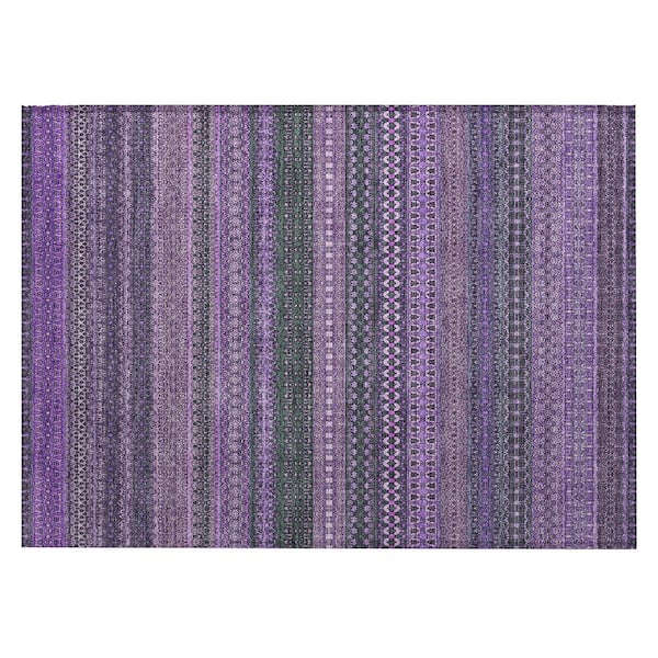 Addison Rugs Chantille ACN527 Purple 1 ft. 8 in. x 2 ft. 6 in. Machine Washable Indoor/Outdoor Geometric Area Rug