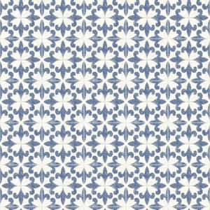 Remy Blue Fleur Tile Wallpaper Sample