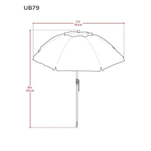 6 ft. Umbrella with Wind Vent, Tilt, Anchor and Half Mesh Carry Bag