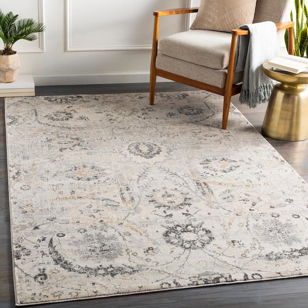 Talita White 5 ft. 3 in. x 7 ft. 3 in. Oriental Area Rug