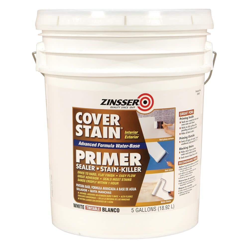 Zinsser Cover Stain 5 gal. White WaterBased Interior/Exterior Primer