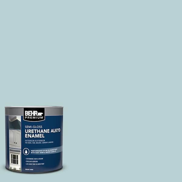 BEHR PREMIUM 1 qt. #S440-2 Malaysian Mist Semi-Gloss Enamel Urethane Alkyd Interior/Exterior Paint