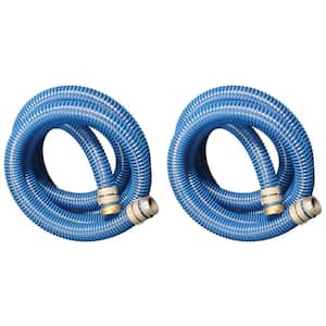 2 in. Dia 20 ft. PVC Flexible Pool Hose for Above Ground Pool, Blue (2-Pack)