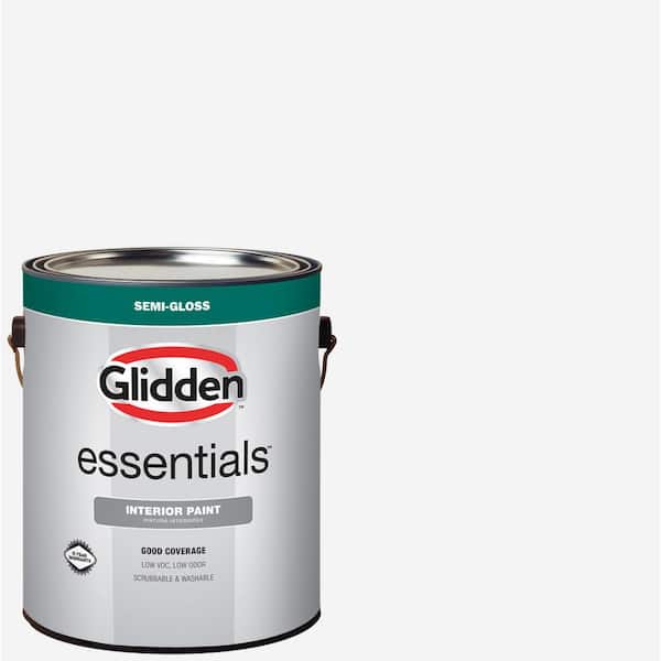 Glidden Essentials 1 gal. White Semi-Gloss Interior Paint