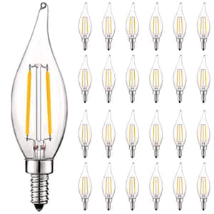 40-Watt Equivalent CA11 Dimmable Edison LED Light Bulbs UL Listed 2700K Warm White (24-Pack)