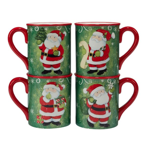 Certified International Holiday Magic Gingerbread Set Of 4 3-D Mug