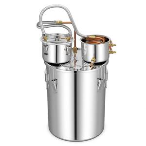 38 L Water Distiller Brewing Kit with 3-Stainless Steel Pots, Thermometer, 5/10 gal. Water Distiller for DIY Whisky