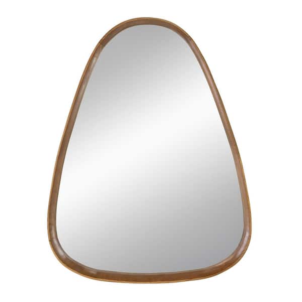 Anky 28.1 in. W x 36.8 in. H Wood Framed Brown Wall Mounted Decorative Mirror
