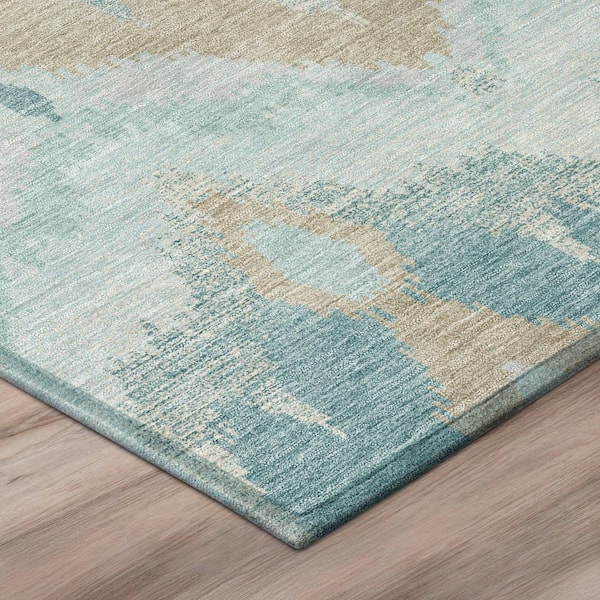 Chantille Machine Washable Indoor/Outdoor Abstract ACN2926 Sky 2 ft. x 3 ft. Accent Rug