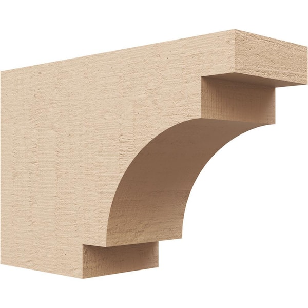 Ekena Millwork 4-in. x 8-in. x 12-in. Mediterranean Woodgrain, Primed Tan Timberthane Polyurethane Rafter Tail Brace